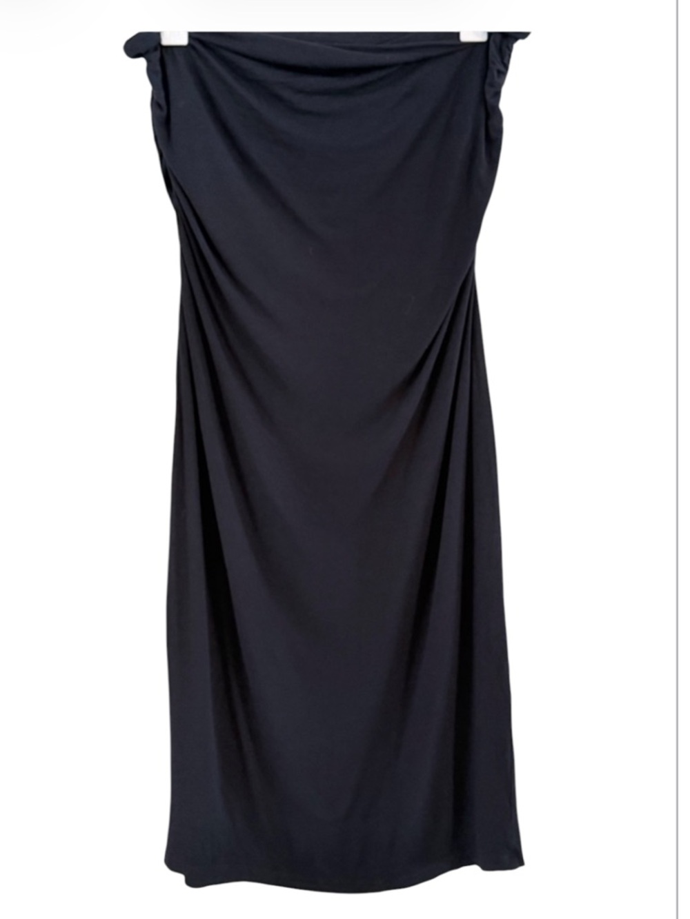 VENUS Black Ruched Bodycon Stretch Long Maxi Skirt Plus Size 1X